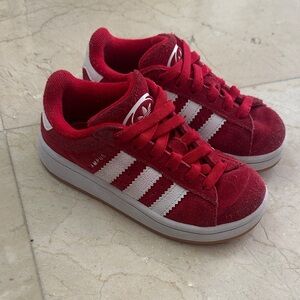 adidas Kids Crimson and White Sneakers